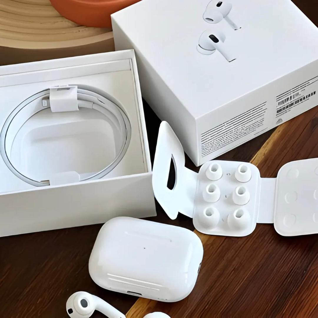 Apple AirPods 4 with H2 chip, 30hr battery, USB-C case.