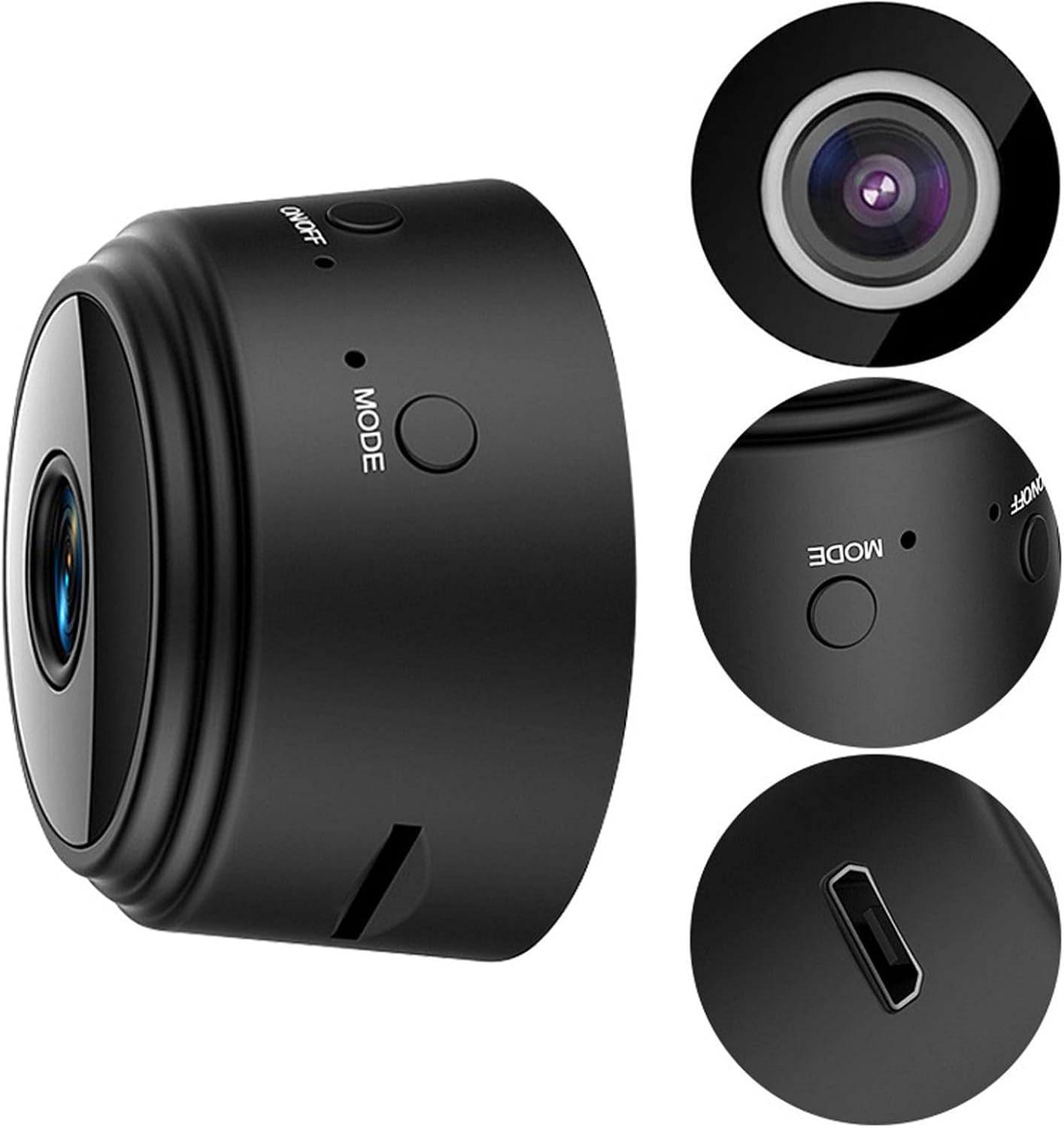A9 Mini Camera – 1080P HD, magnetic back, compact and discreet for home security.