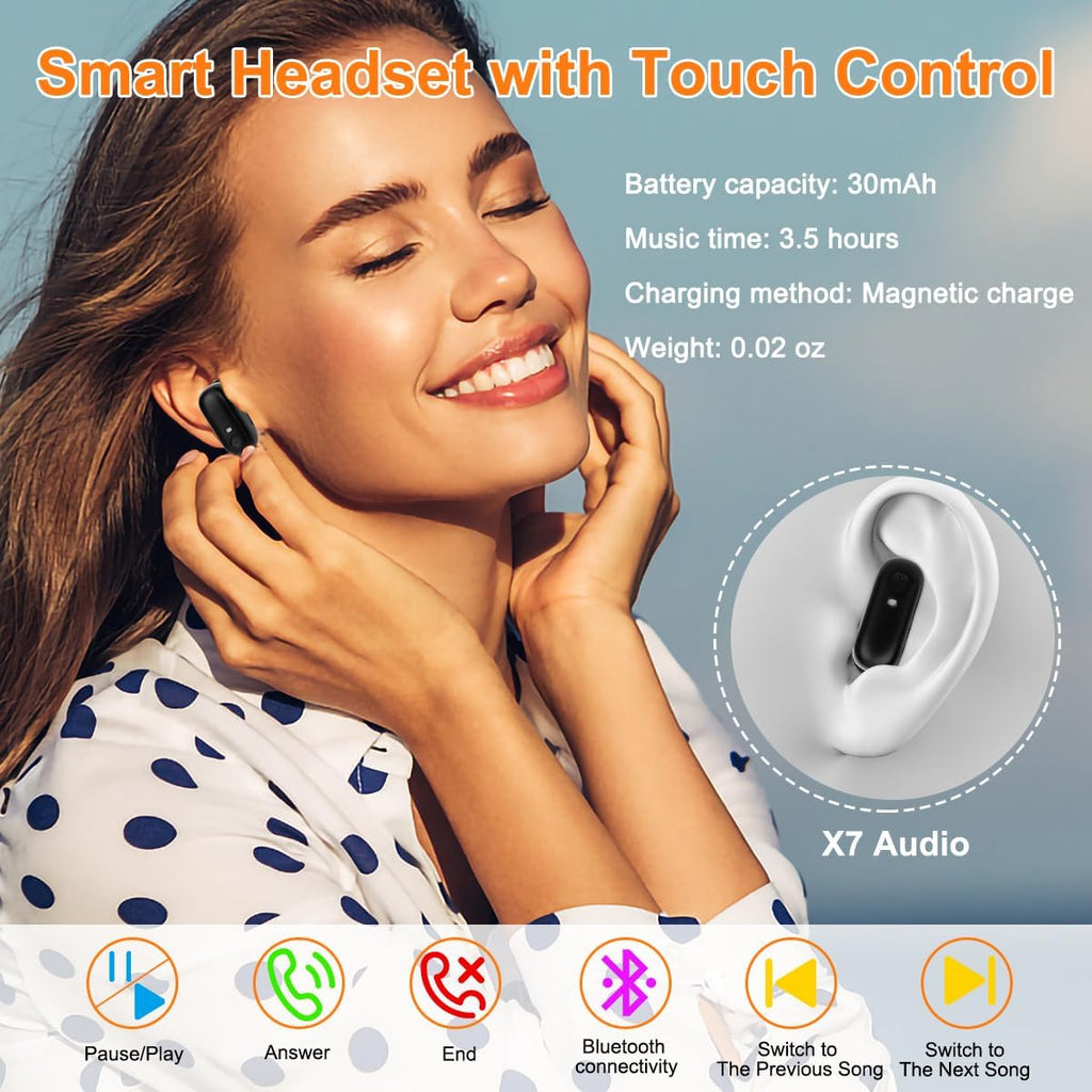 X7 Smart Watch with built-in earbuds, fitness tracking, heart rate, and sleep monitoring.
