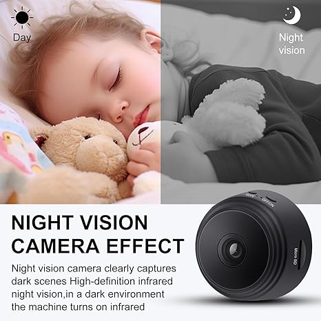 A9 Mini Camera – 1080P HD, magnetic back, compact and discreet for home security.
